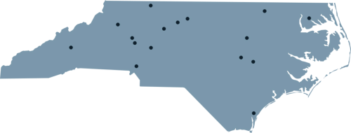 Areas we have built in NC